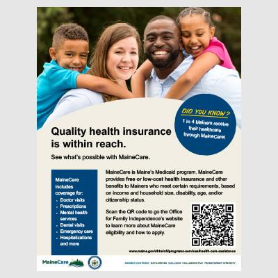 General MaineCare information flyer in English