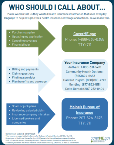 Photo of the CoverME.gov contact sheet