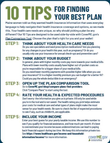 10 Tips for Finding Your Best Plan Resource