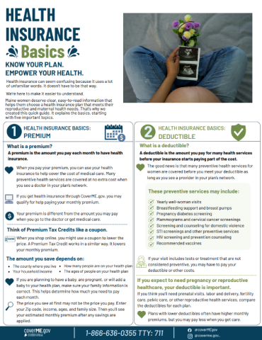 CoverME.gov-Maternal Health Insurance Basics Flyer